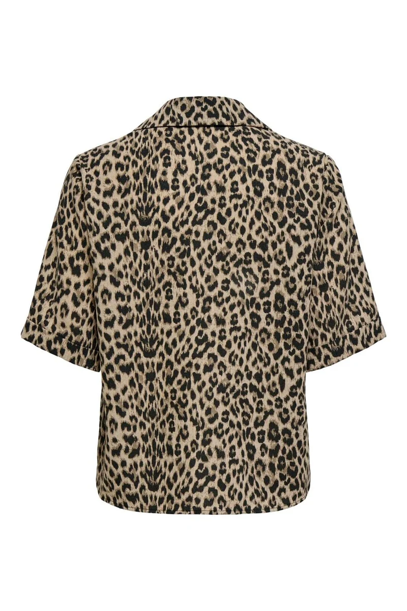 Only - Onlemmia S/S Button Shirt - 5078106 Black Leo