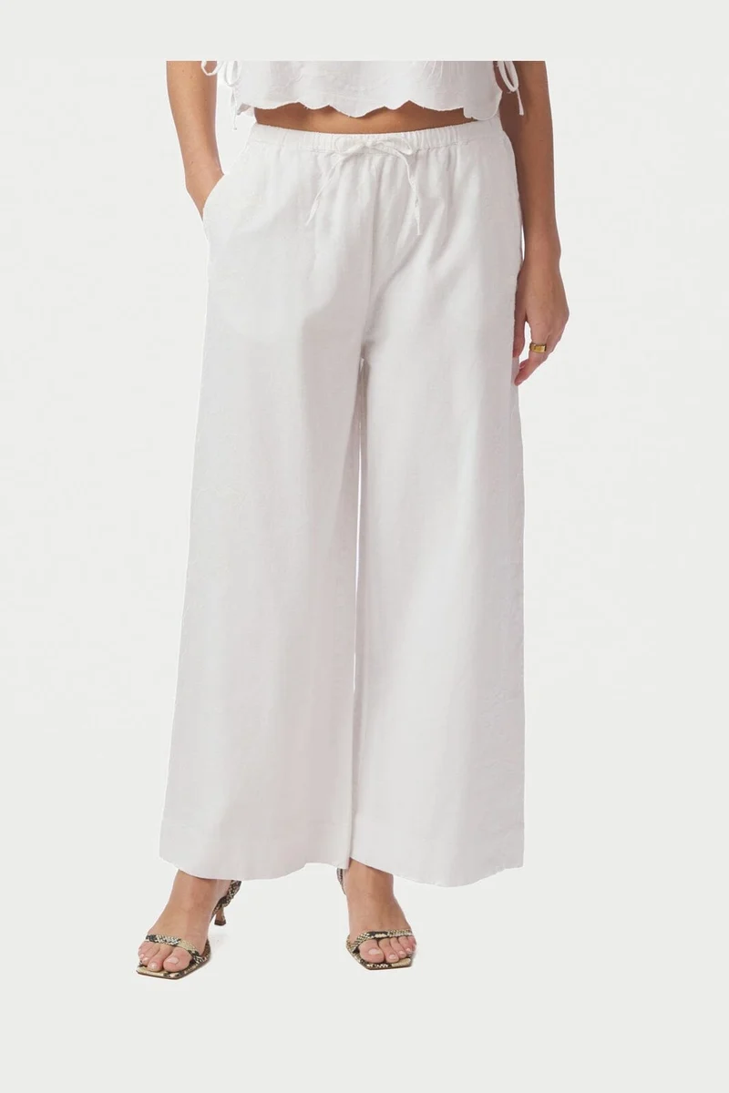 Neo Noir - Heifa Embroidery Pants 169114 - 120 - White