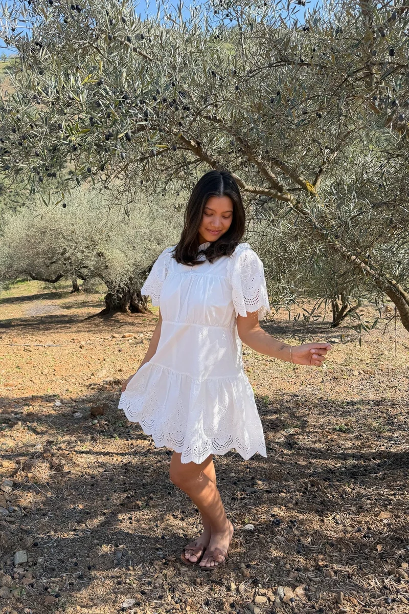 BYIC - Solveigic Dress A25135 - White Embroidery