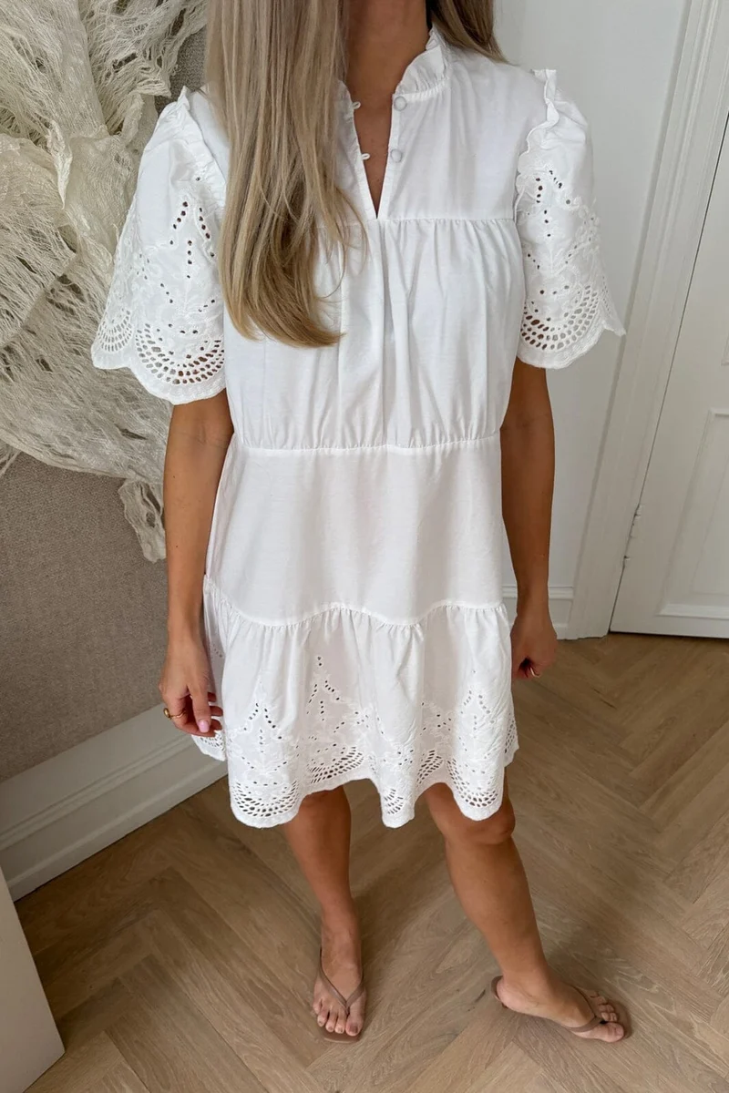 BYIC - Solveigic Dress A25135 - White Embroidery