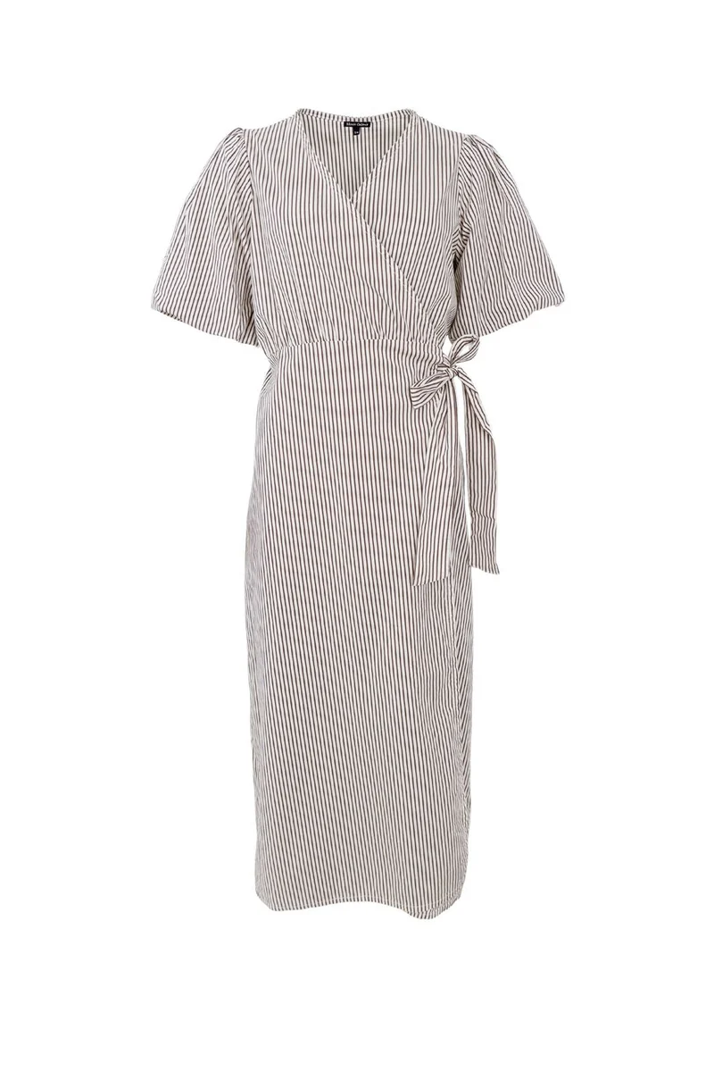 Black Colour - Bcally Wrap Dress 41197 - Creme