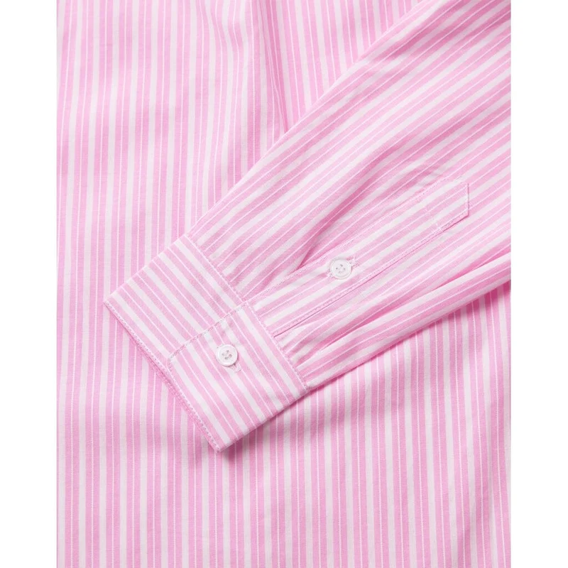 H2O - Rønne Essential Pajamas Shirt L/S 101018-1 - 7093 - Pink/White