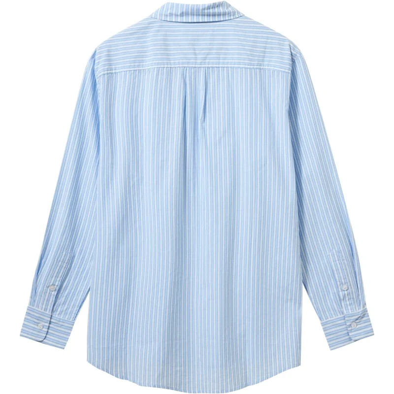 H2O - Rønne Essential Pajamas Shirt L/S 101018-1 - 7092 - Light Blue/White