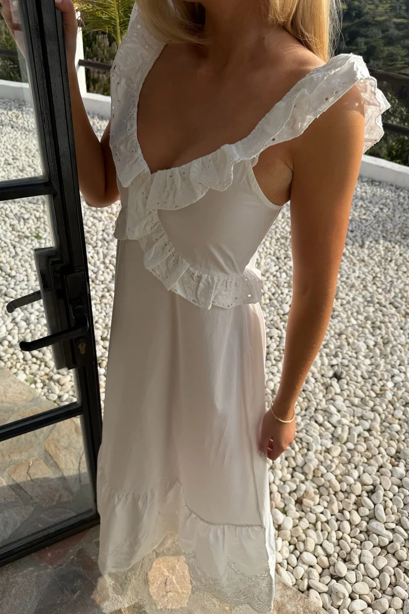 BYIC - Melbaic Dress A25172 - White Embroidery