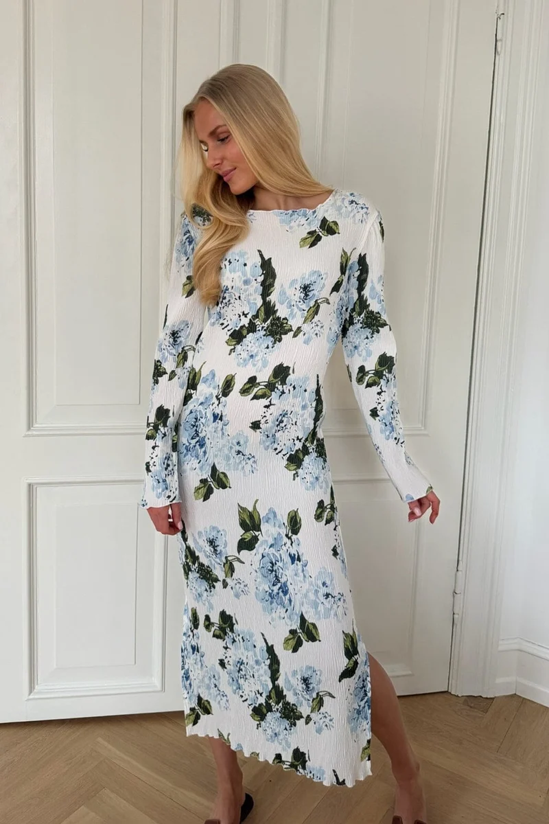 BYIC - Odaic Dress A1015 - Blue Botanical Print