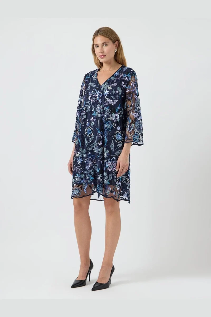 YAS - Yasfliky 3/4 Dress - 4905685 Sargasso Sea