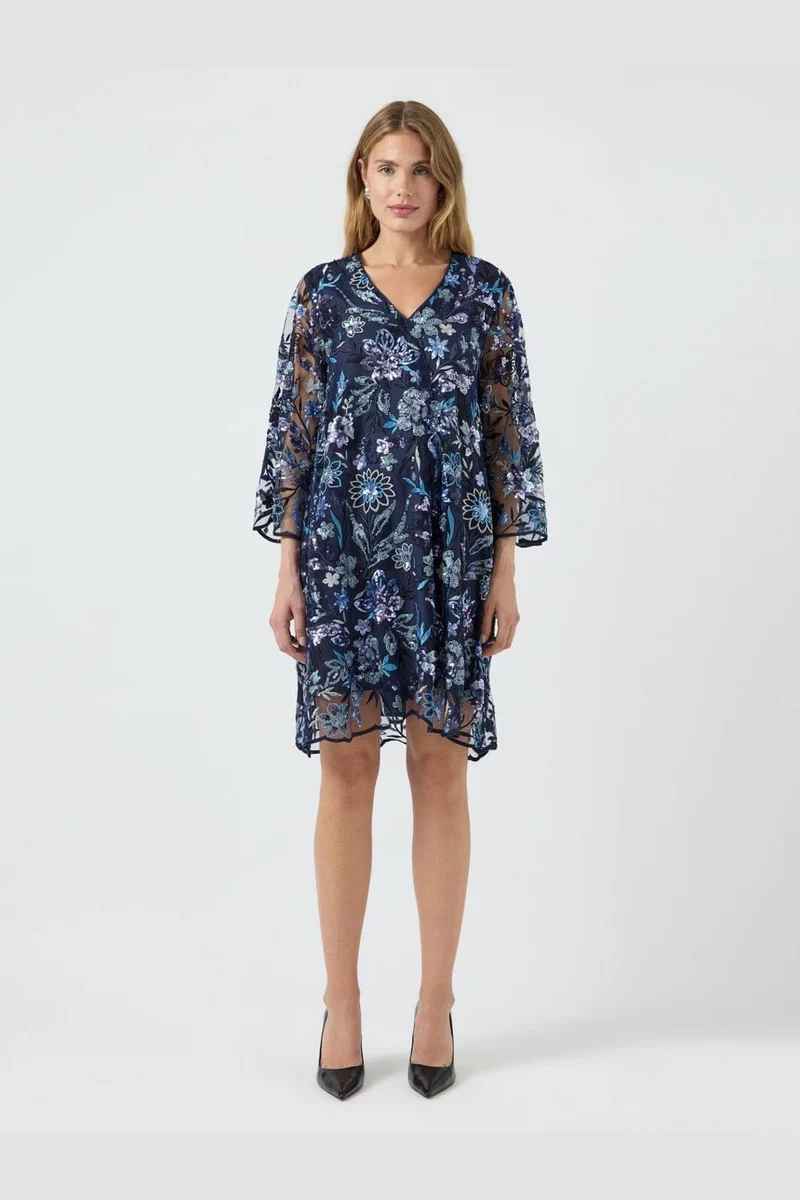 YAS - Yasfliky 3/4 Dress - 4905685 Sargasso Sea