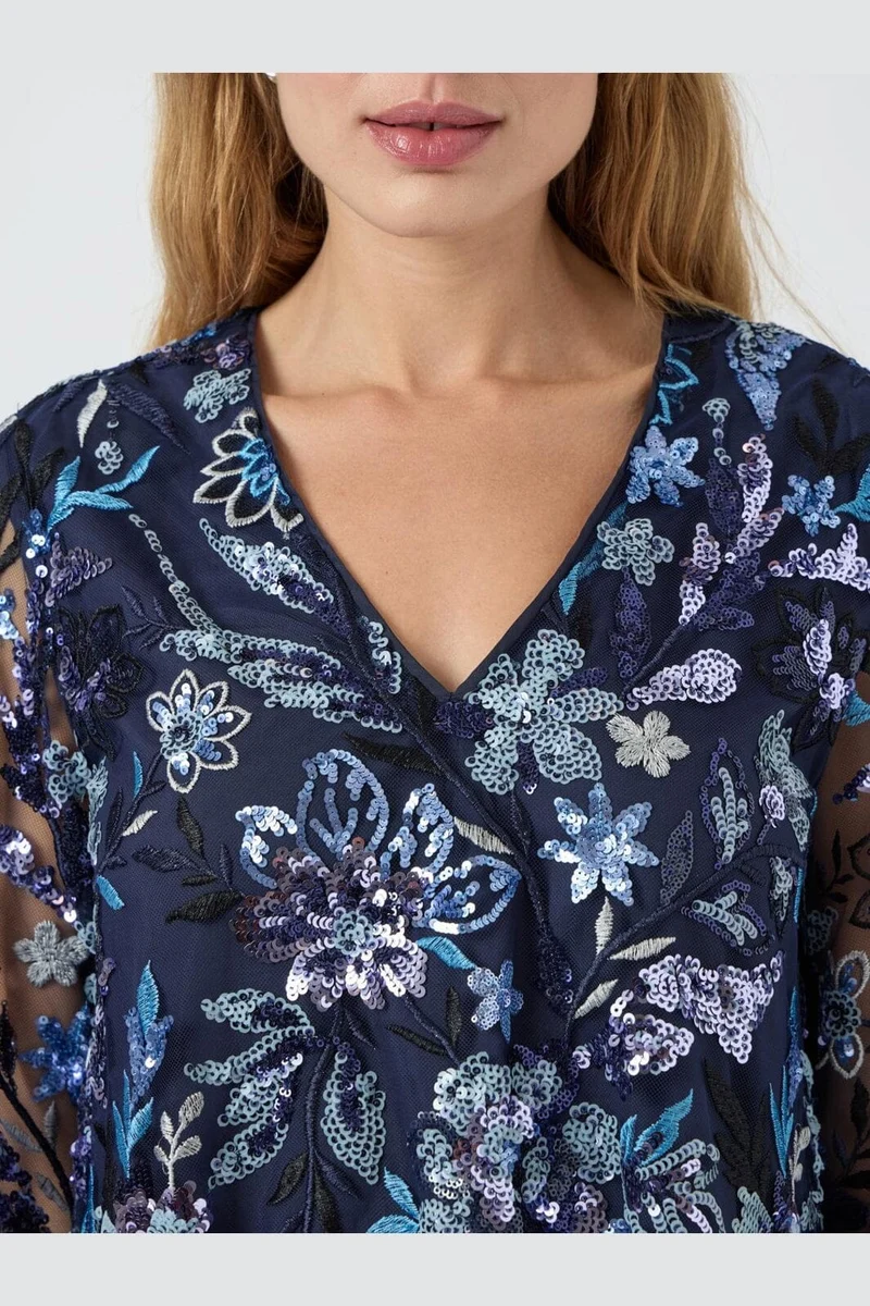 YAS - Yasfliky 3/4 Dress - 4905685 Sargasso Sea