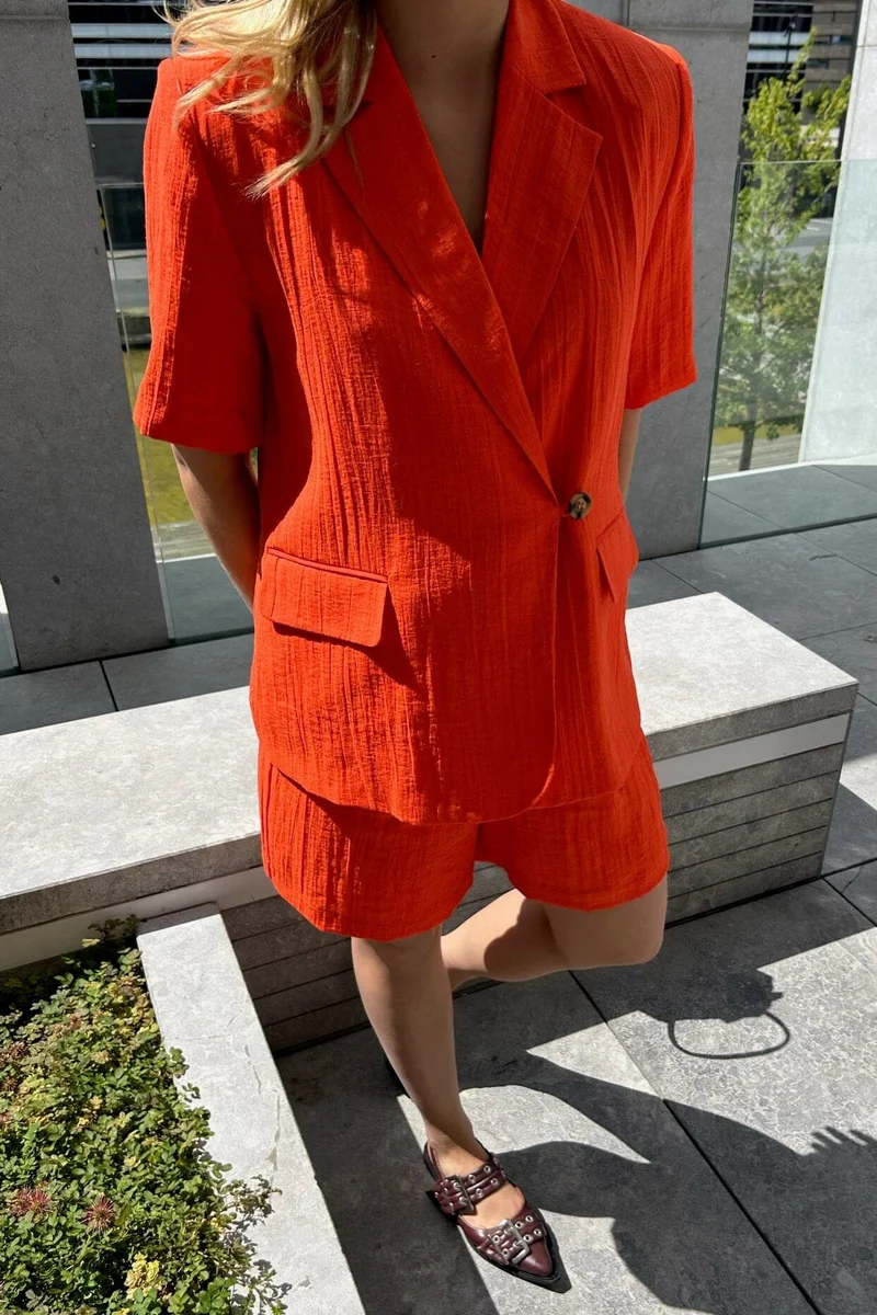 YAS - Yasstaw Shorts - 4725599 Cherry Tomato