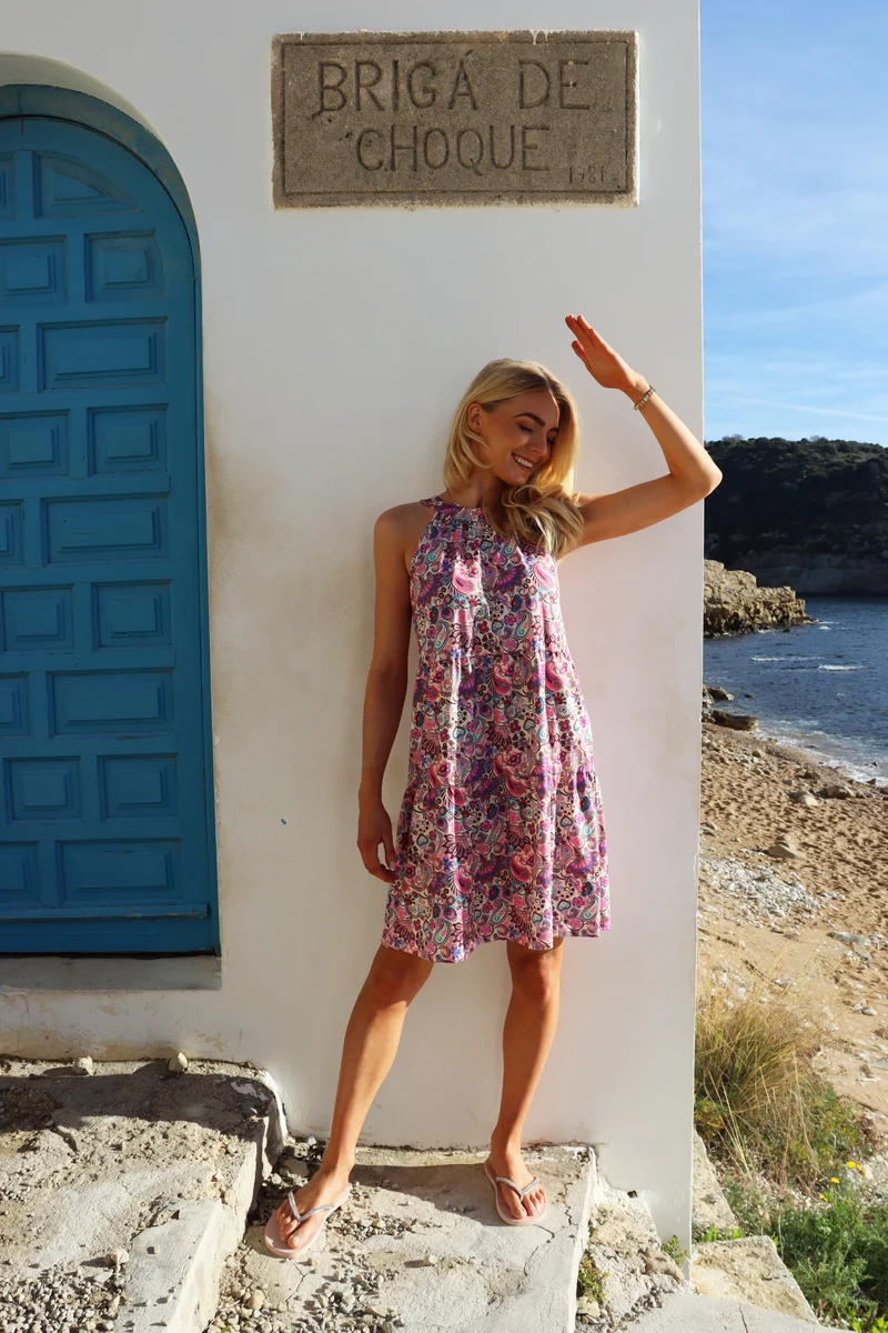 Liberte - Alma-Anni-Dress 9589 - Pink Paisley