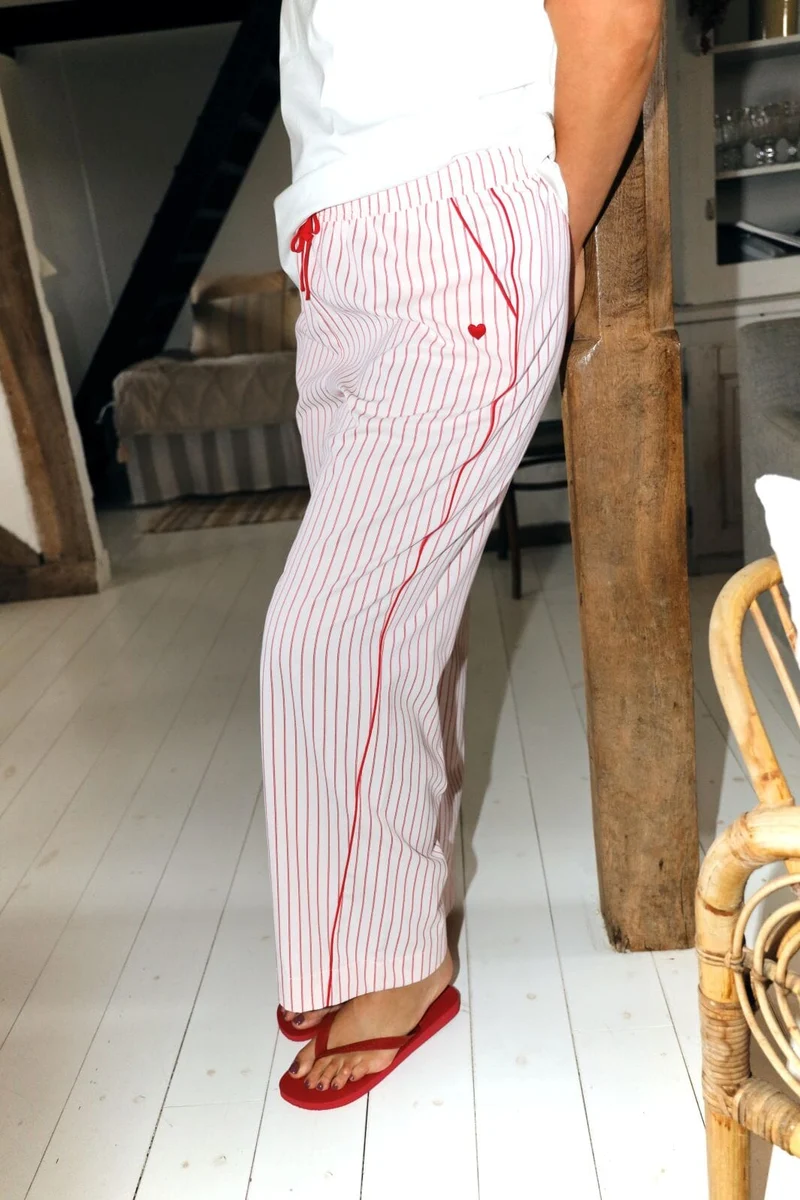 Molly&My x Caroline Dan - Cherry Pant - Pink W. Red