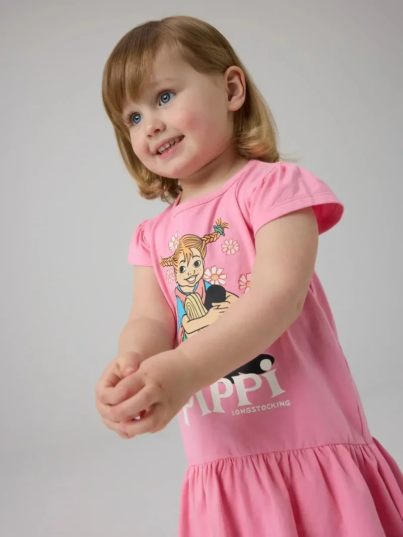 Name It - Nmfamea Pippi Ss Dress Sky - 5089247 Pink Drink