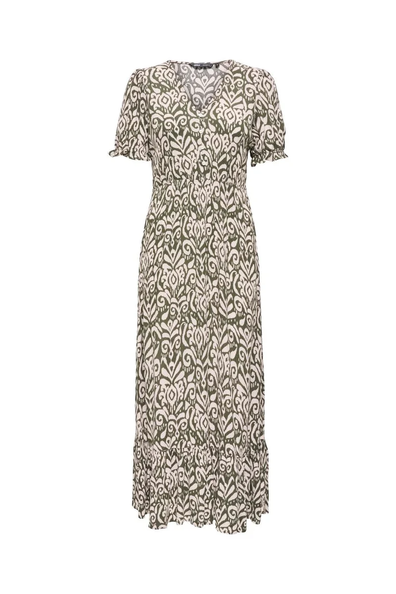 Only - Onlchianti S/S Long Dress - 4608772 Tarmac Kaja Graphic