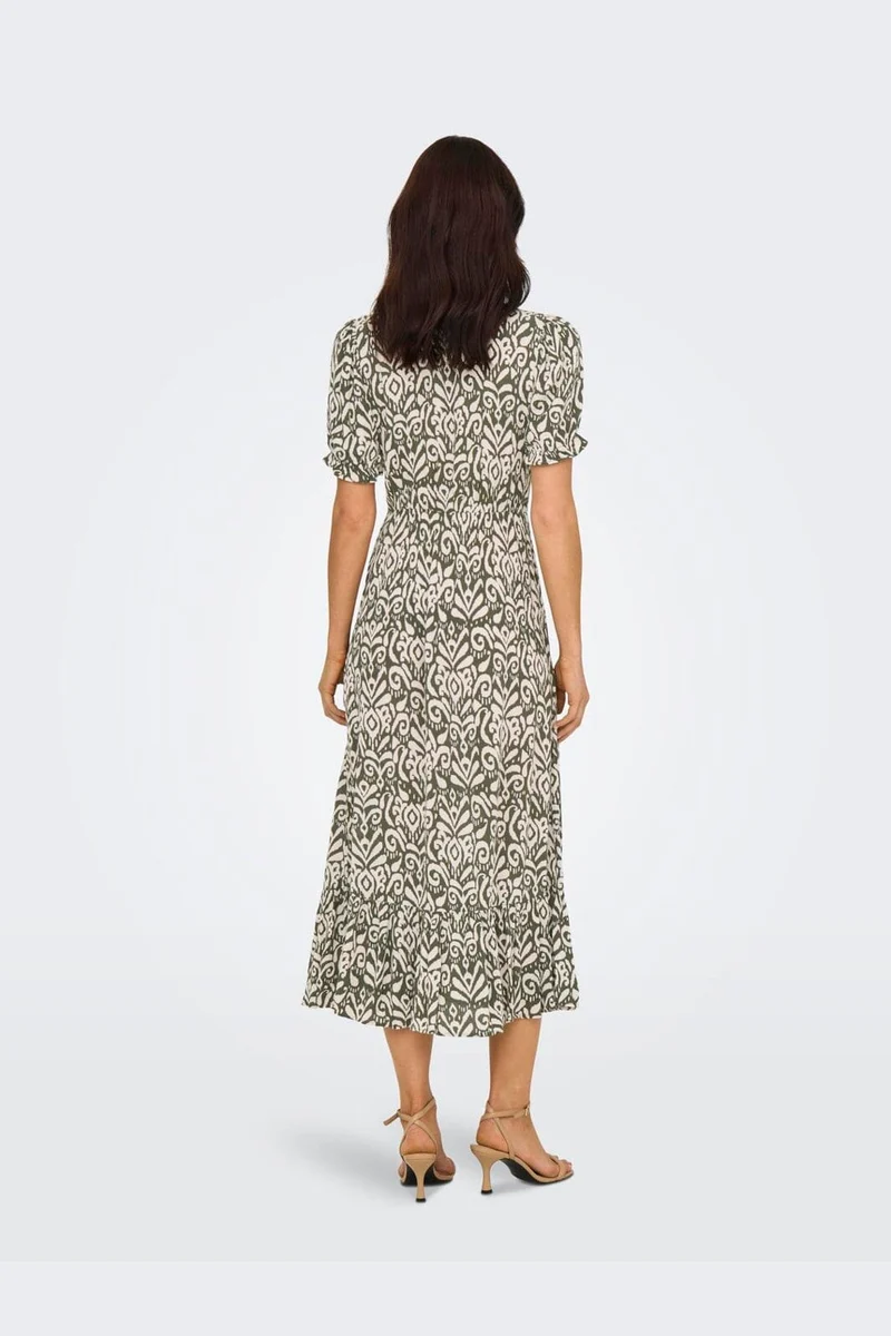 Only - Onlchianti S/S Long Dress - 4608772 Tarmac Kaja Graphic
