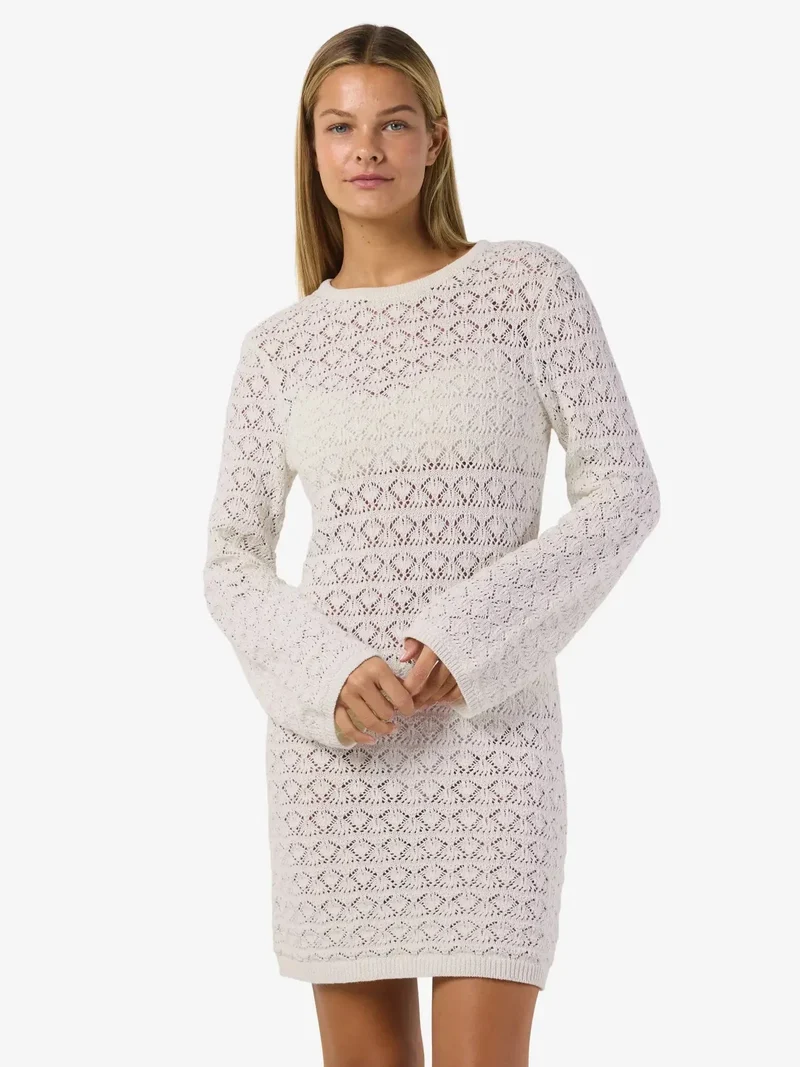 Noisy May - Nmlaika L/S Flared Sleeve Knit Dress Fwd - 4946474 Birch