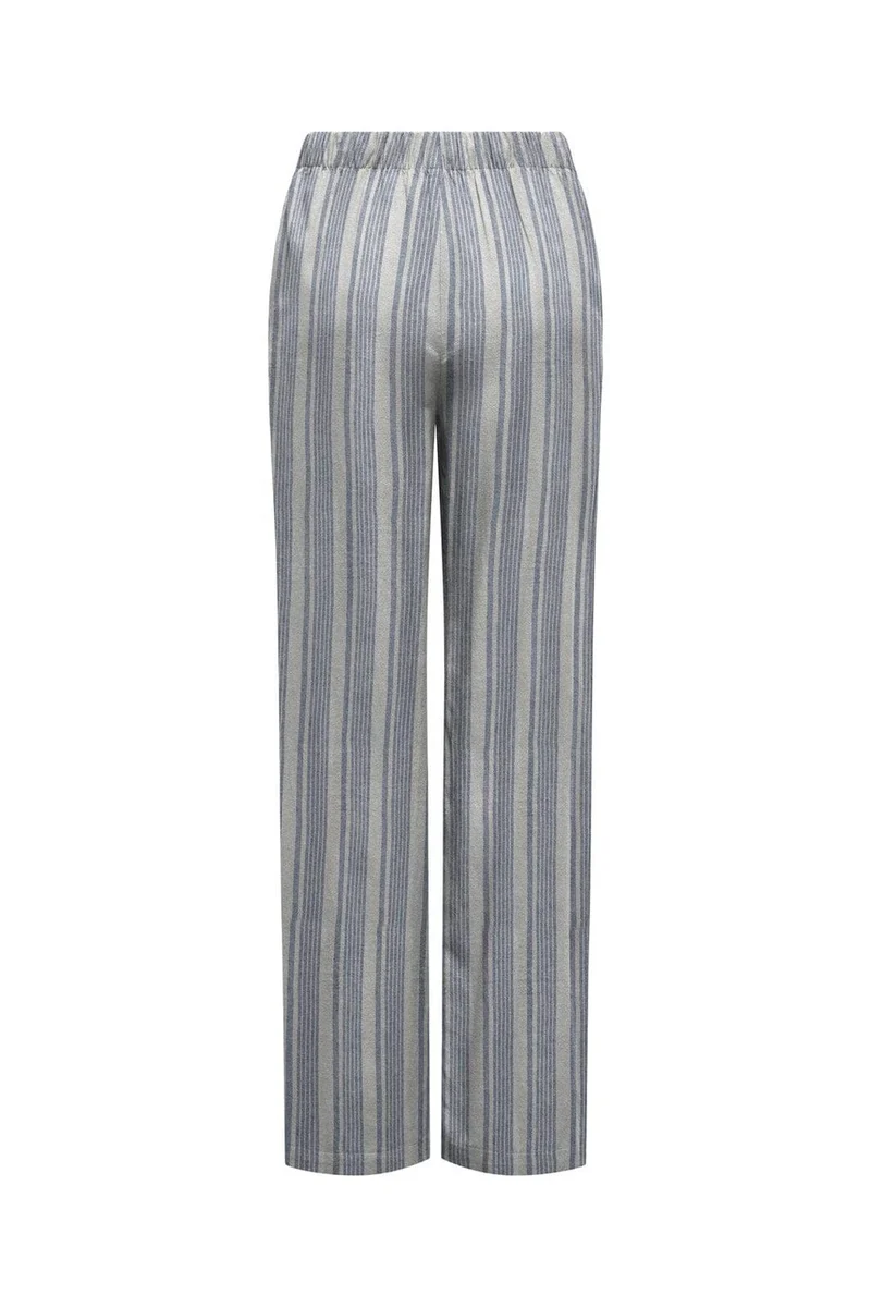 Only - Onlgoa Linen Bl Pull-Up Pant Cc - 4984895 Coronet Blue Bright White