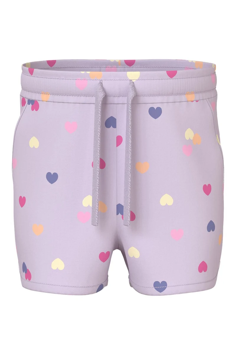 Name It - Nmfvigga Shorts F1 - 5058600 Lavender Fog Colorful Hearts