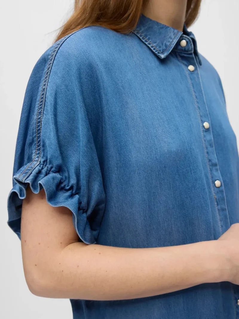 Object - Objframe Tiana 2/4 Lo Denim Dress - 4996090 Medium Blue Denim