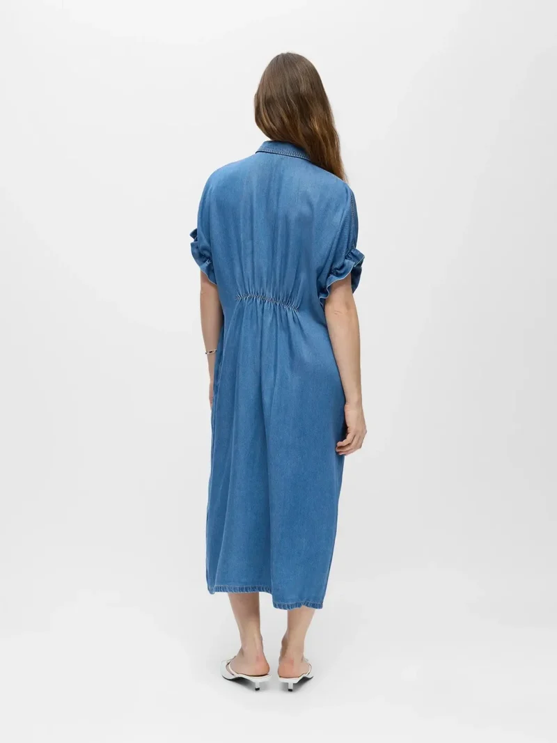 Object - Objframe Tiana 2/4 Lo Denim Dress - 4996090 Medium Blue Denim