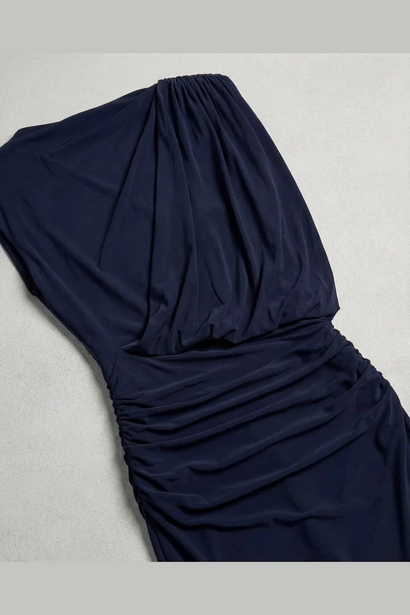 Object - Objdellie Reg. Drapy Maxi Dress Tne 26 - 5169791 Sky Captain