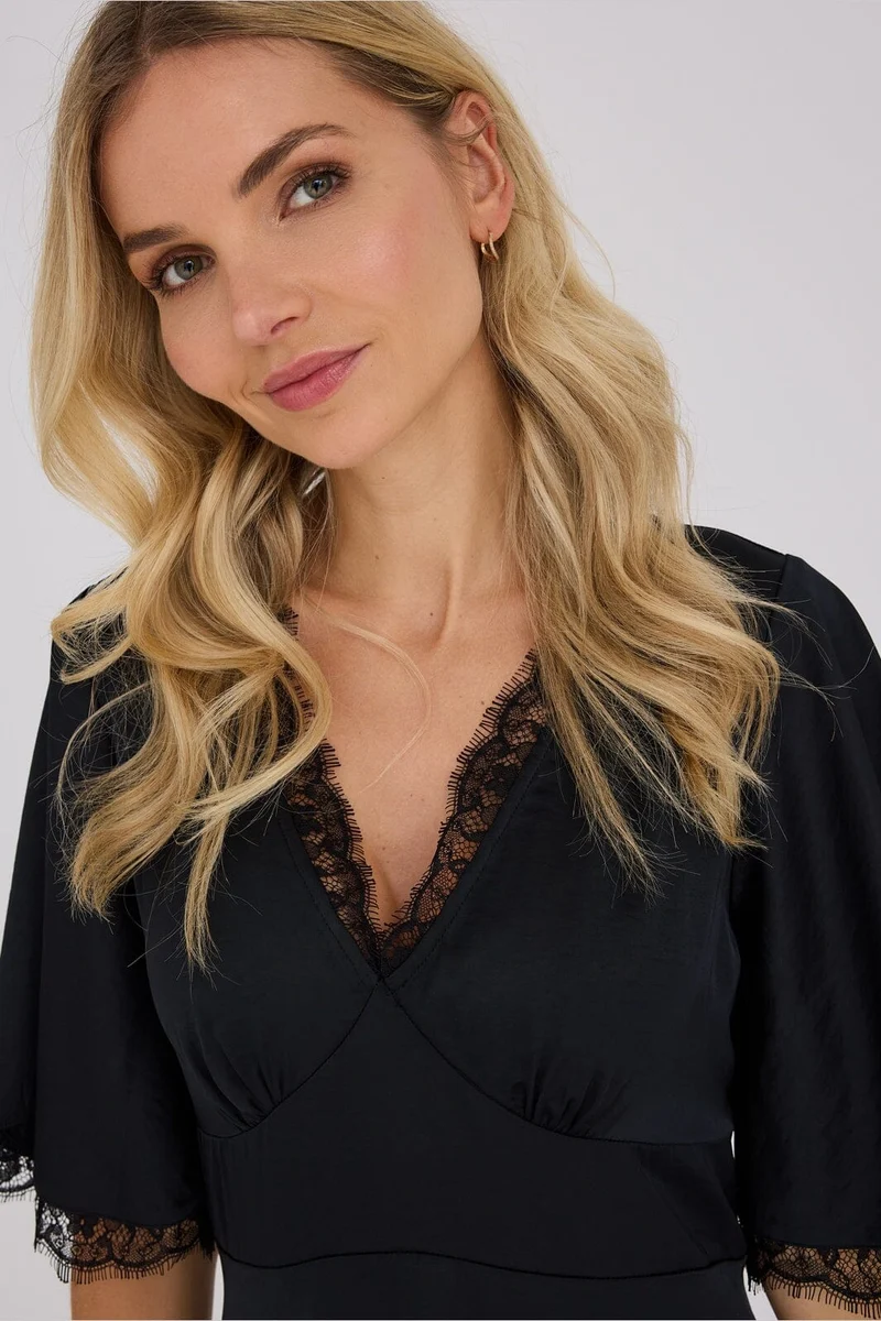 A-View - Flowy Dress AV8326 - 999 - Black