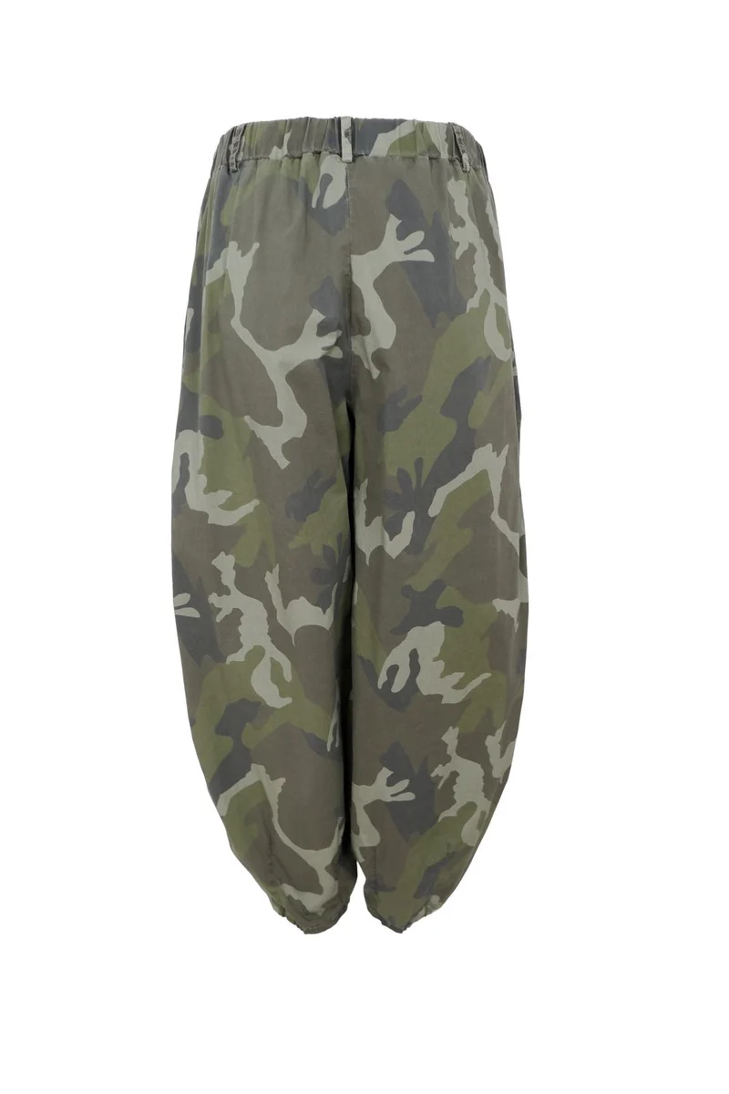 Black Colour - Bcally Balloon Pant 41202 - Army Camouflage