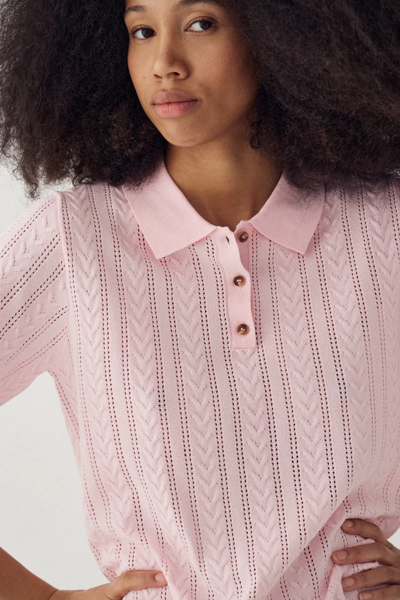 Noella - N-Mecca Knit Polo 15830001 - 1279 - Baby Pink