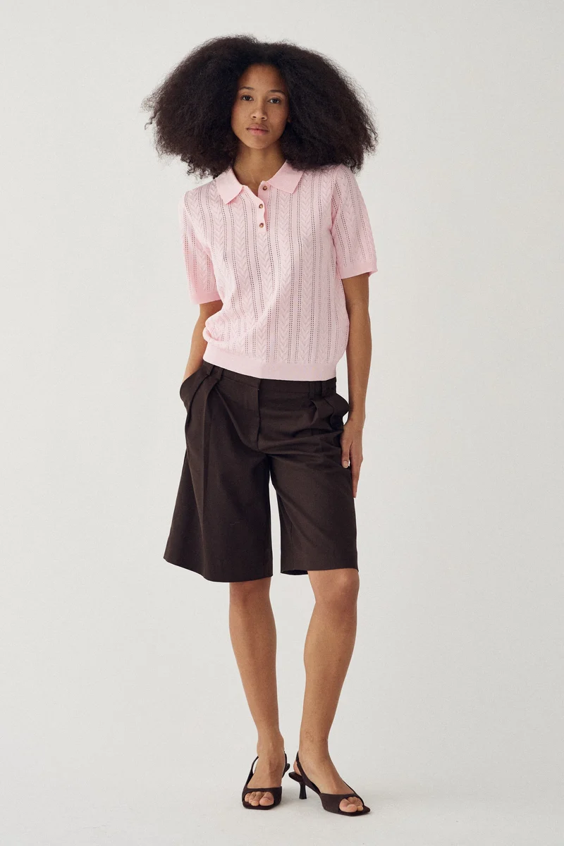 Noella - N-Mecca Knit Polo 15830001 - 1279 - Baby Pink