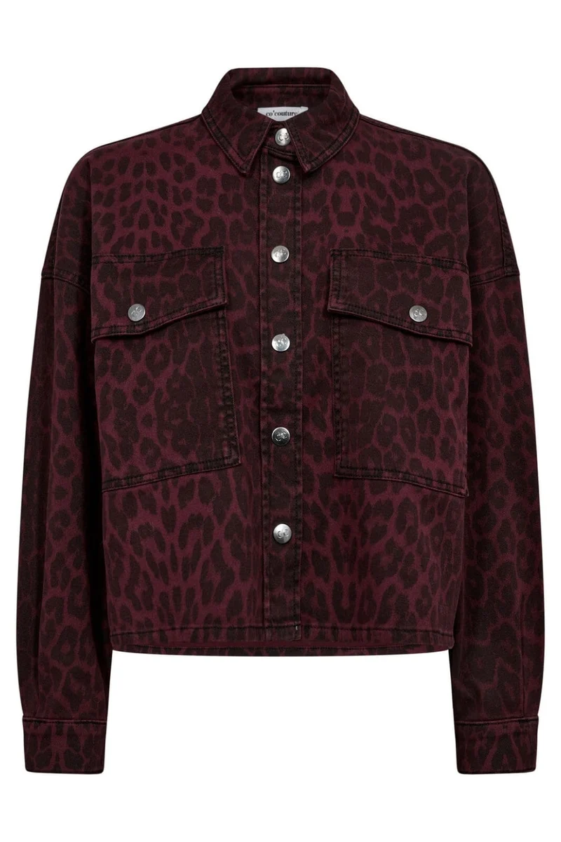 Co´Couture - Leocc Denim Crop Shirt 35931 - 87 - Winered