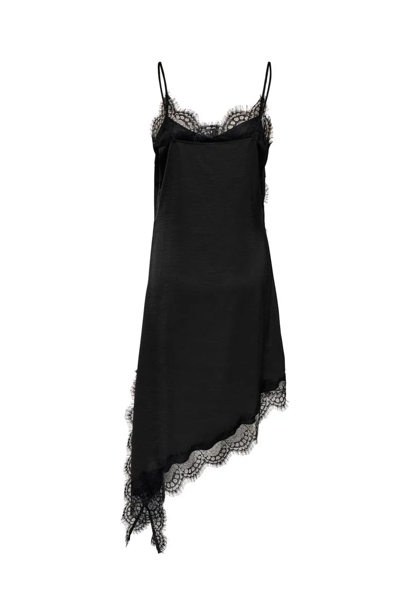 JDY - Jdyurba S/L Asym Split Dress - 5162883 Black