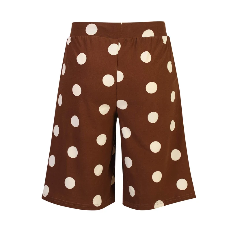 Liberte - Alma-Long-Shorts 9574 - Brown Creme Dot