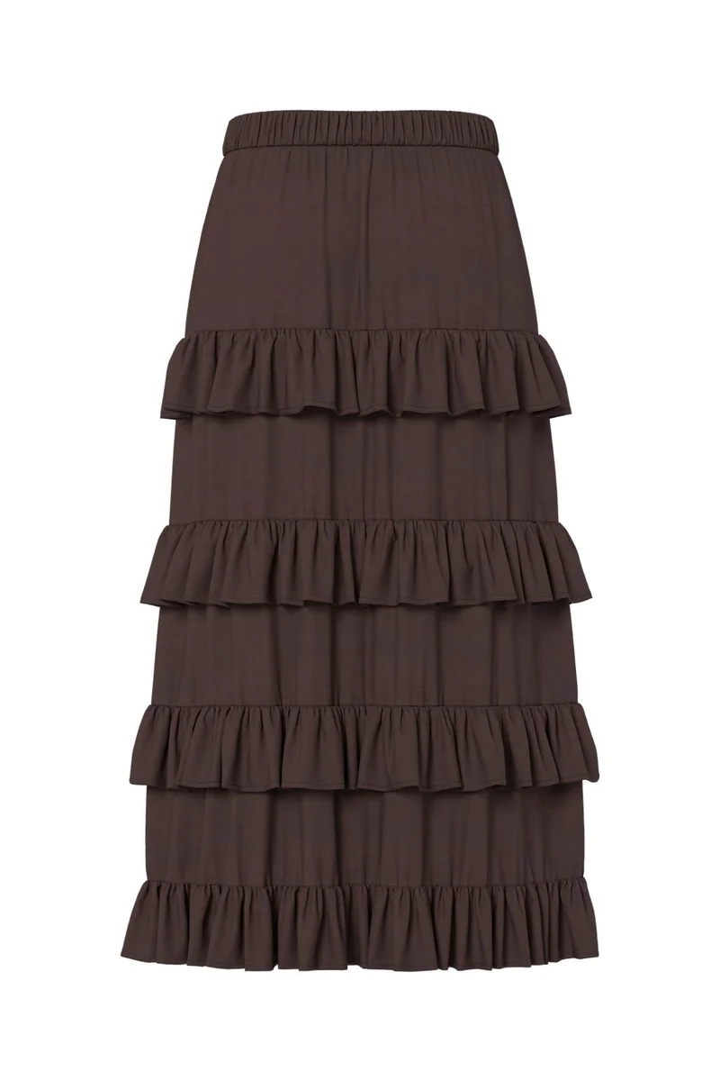 YAS - Yaswima Ankle Skirt - 5018261 Coffee Bean