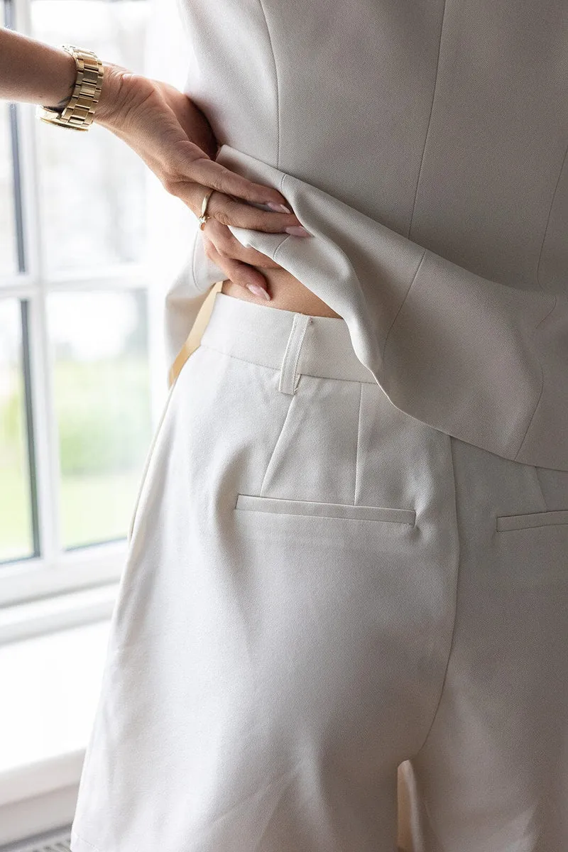 Molly & My X Julie Elgaard - Luna Structure Shorts 168880 - 122 - Creme