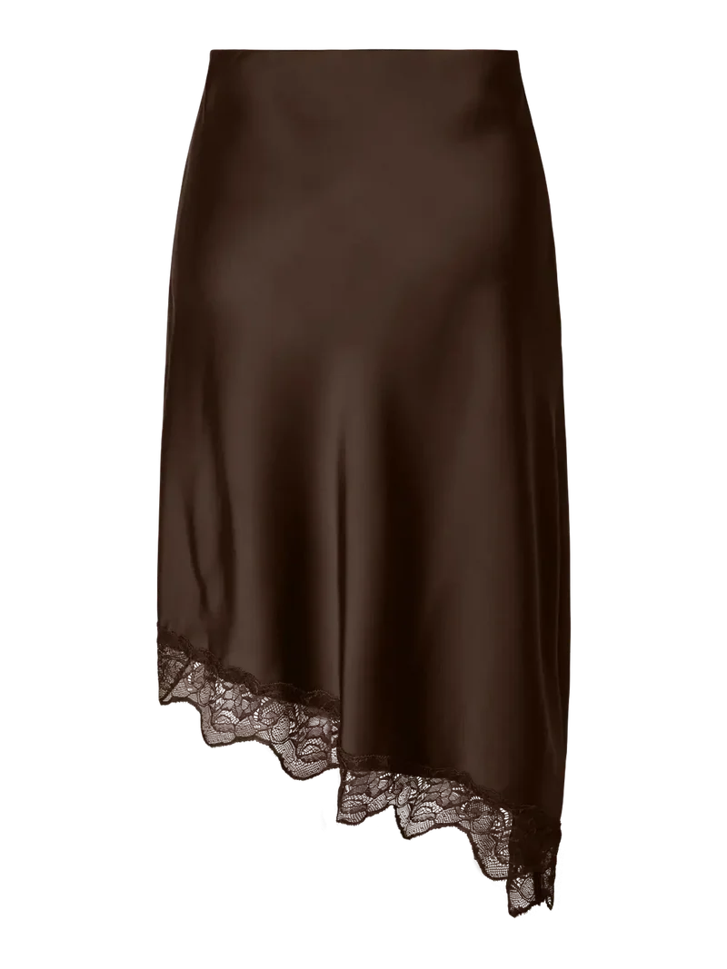 YAS - Yaseveline Midi Lace Skirt - 5148079 Chocolate Brown