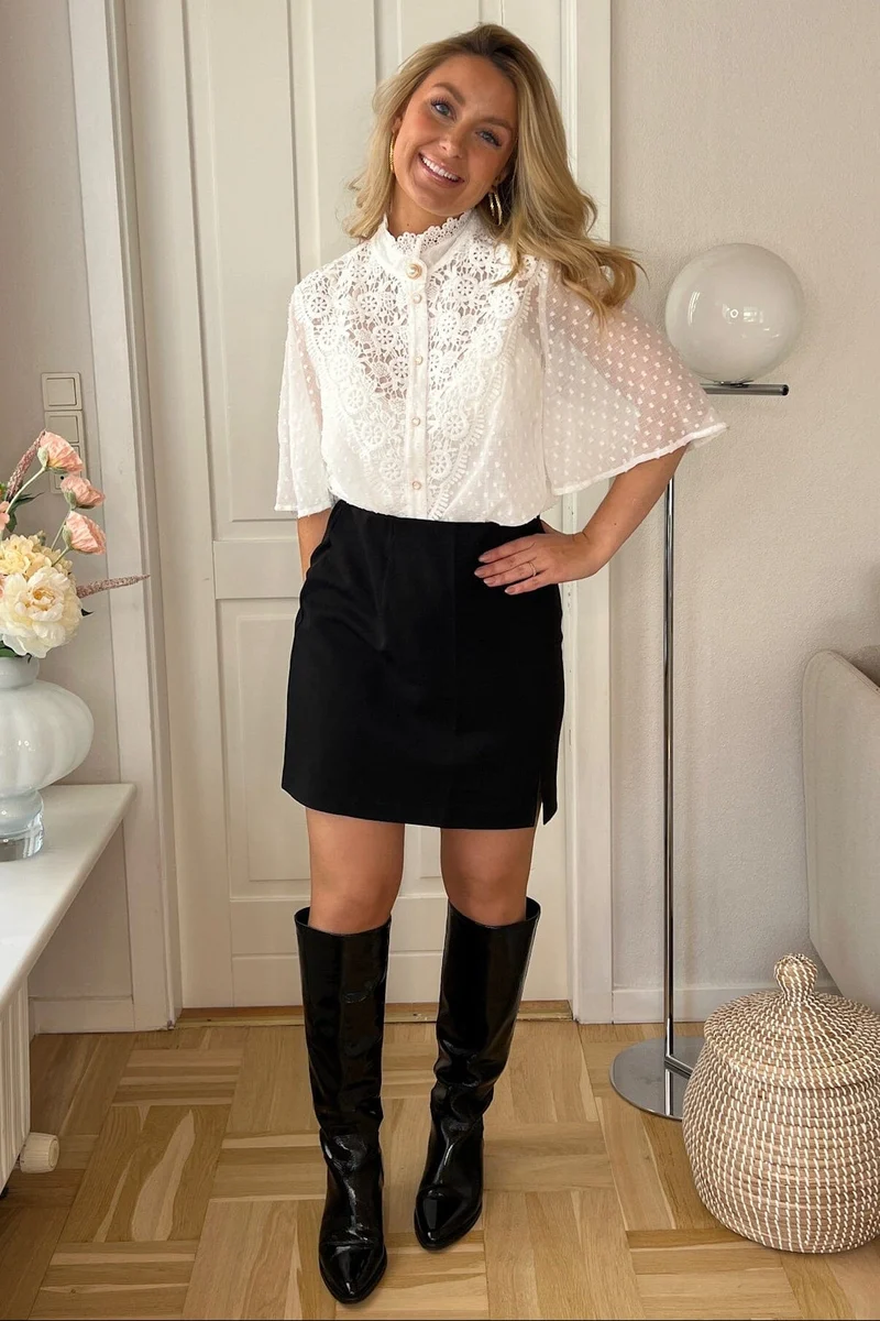 Dear Molly - Maiken Lace Blouse - White