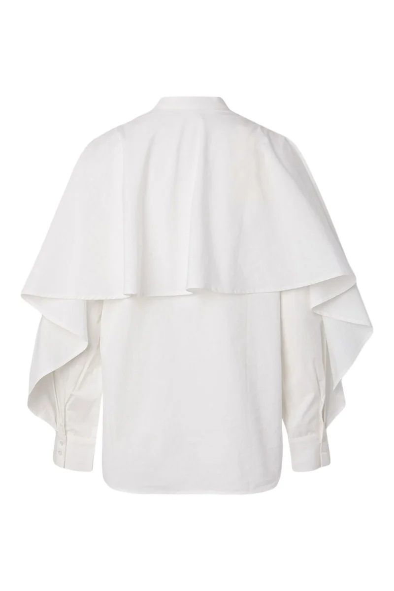 YAS - Yaslau Ls Cape Shirt - 5154671 Star White
