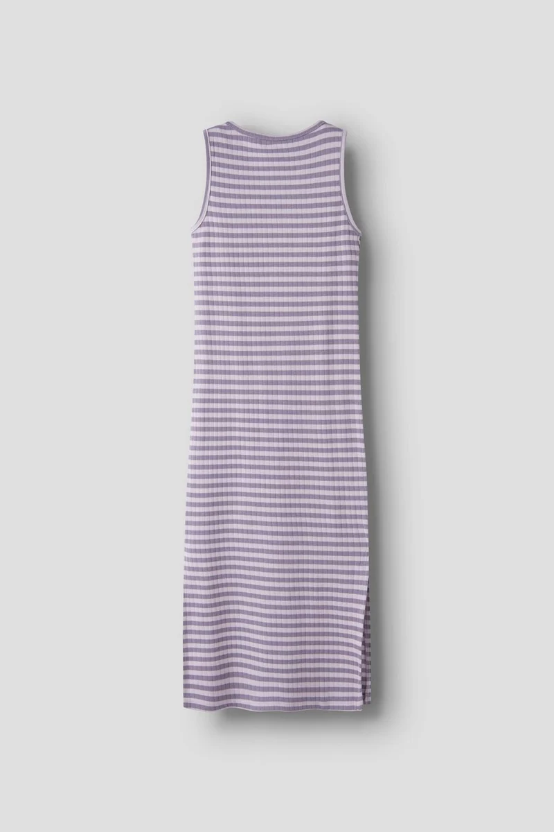 Name It - Nkfsuraja Sl Maxi Dress - 5018412 Lavender Fog W. Lavender Gray