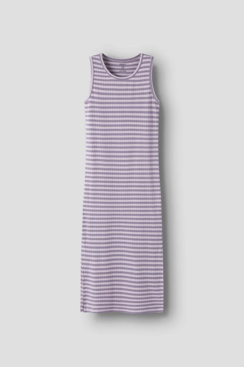 Name It - Nkfsuraja Sl Maxi Dress - 5018412 Lavender Fog W. Lavender Gray