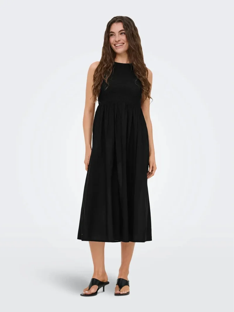 JDY - Jdydiego S/L Smock Midi Dress - 5048961 Black
