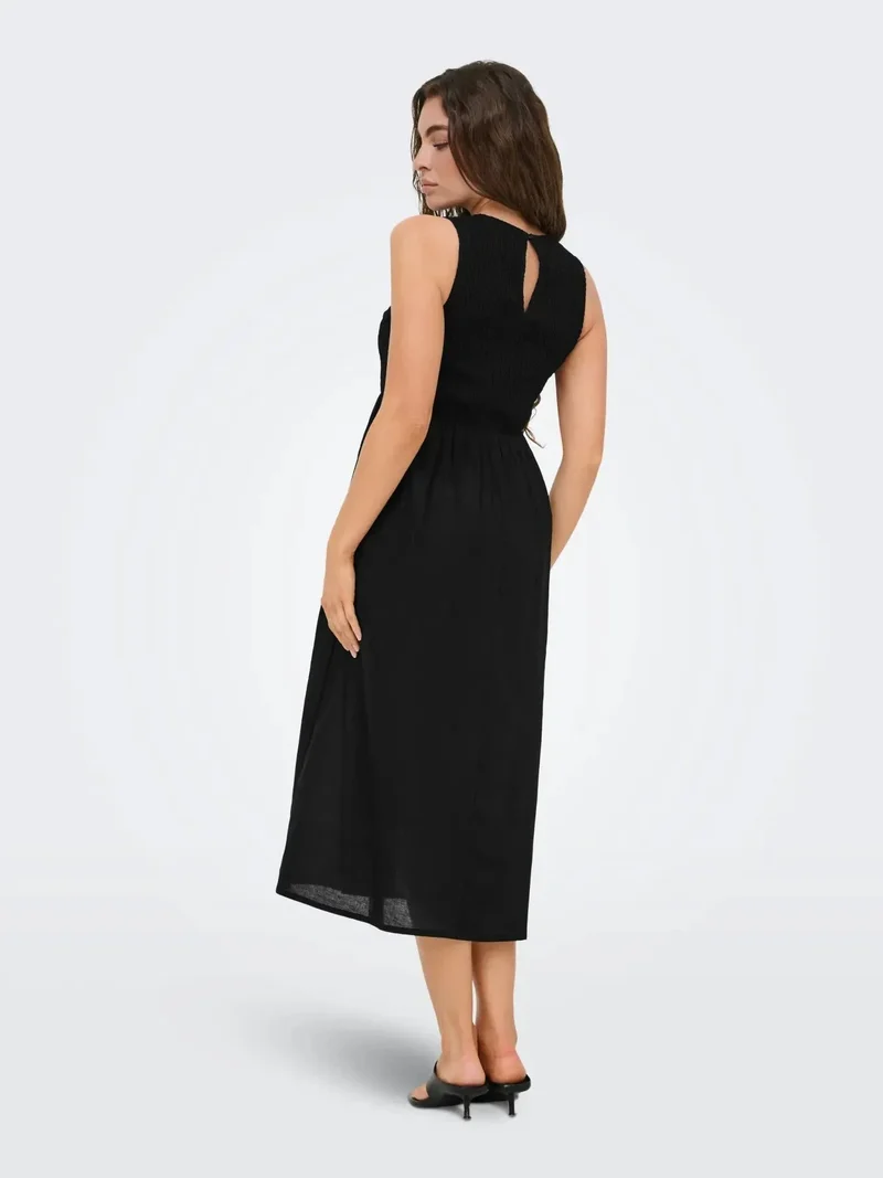 JDY - Jdydiego S/L Smock Midi Dress - 5048961 Black