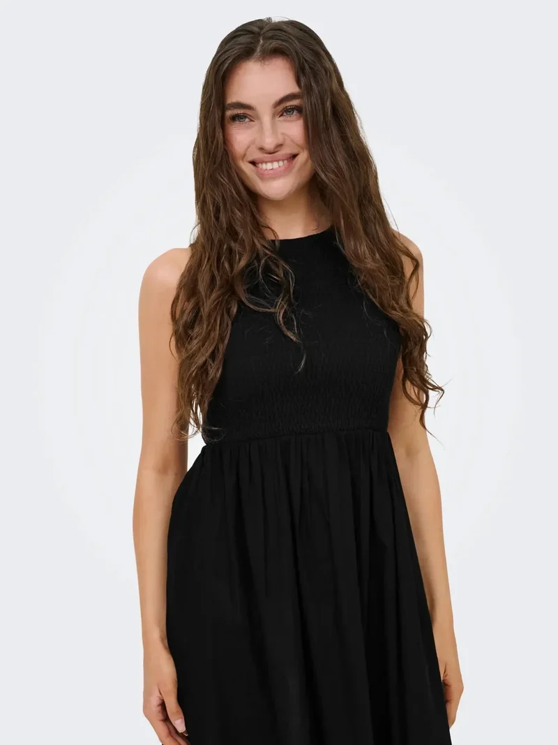 JDY - Jdydiego S/L Smock Midi Dress - 5048961 Black