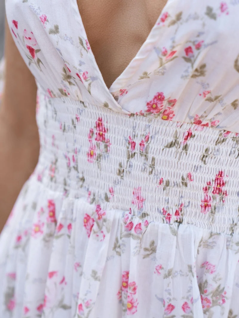 Neo Noir - Magda Spring Flower Dress 167905 - 121 - Off White