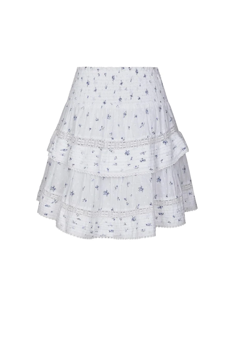 Neo Noir - Kenia Flower Dobby Skirt 166046 - 978 - Blue Flower