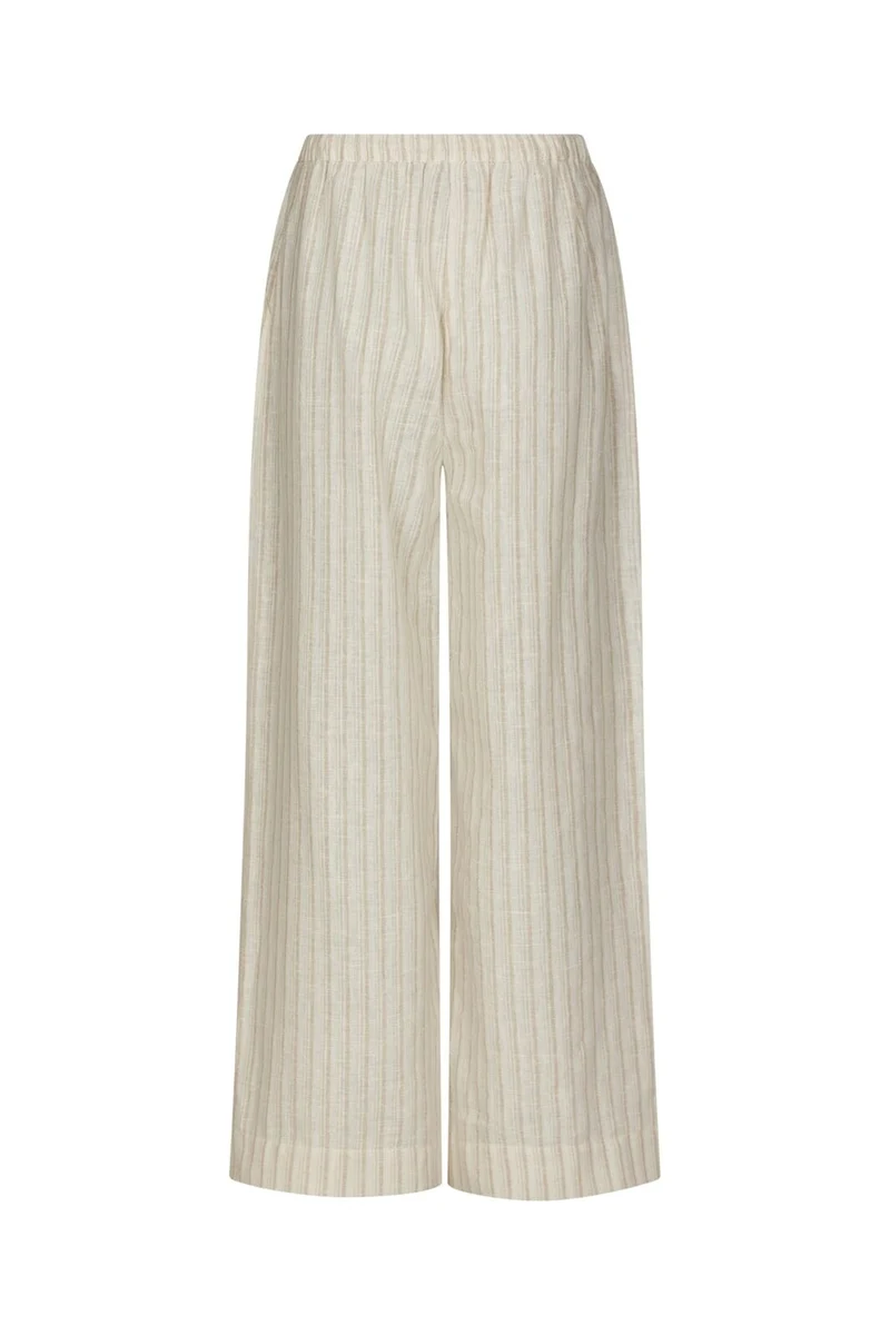 Neo Noir - Heifa Linen Stripe Pants 168335 - 213 - Sand