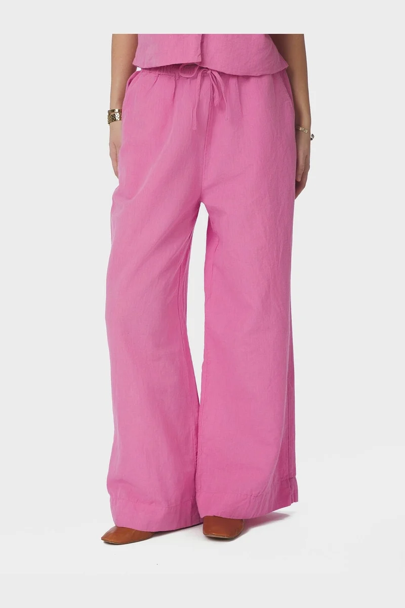 Neo Noir - Heifa Linen Pants 167698 - 170 - Pink
