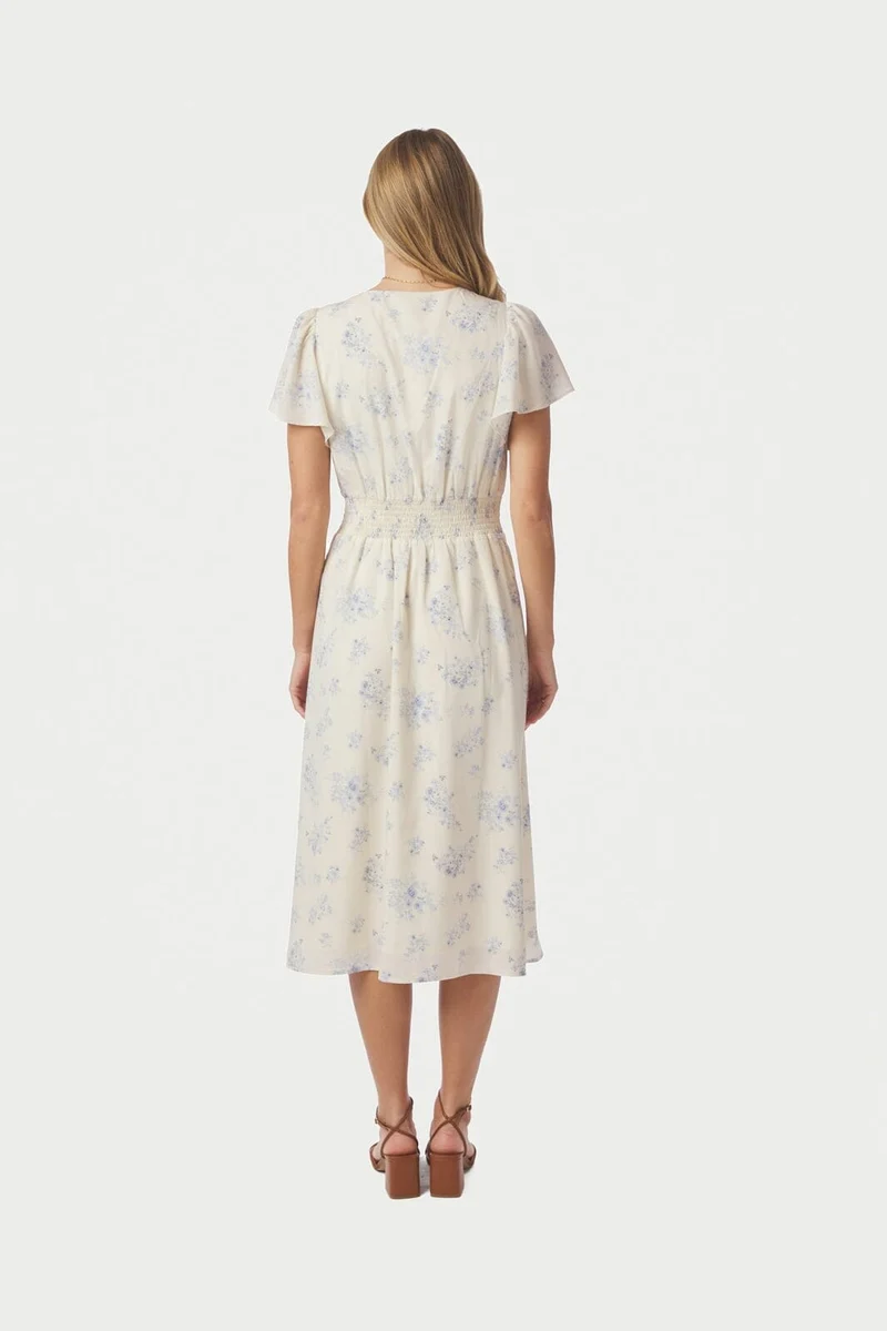 Neo Noir - Eleni Delicate Flower Dress 168875 - 122 - Creme