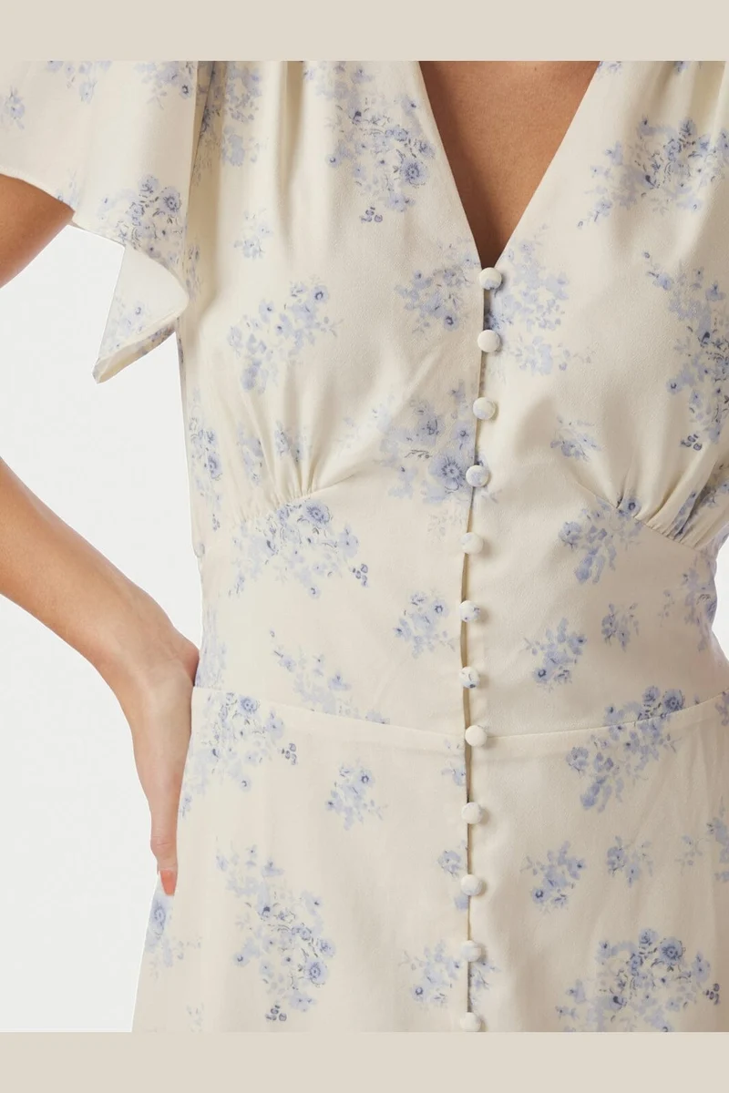 Neo Noir - Eleni Delicate Flower Dress 168875 - 122 - Creme
