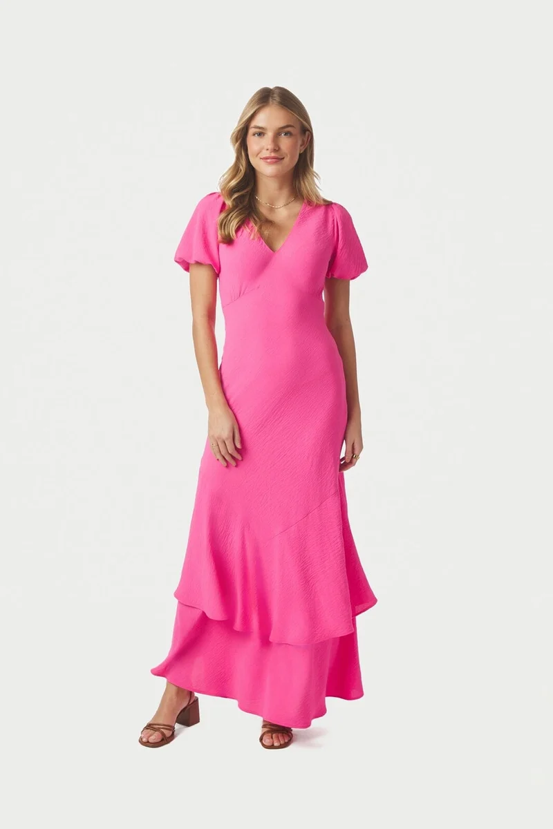 Neo Noir - Dariah Structure Solid Dress 168970 - 170 - Pink