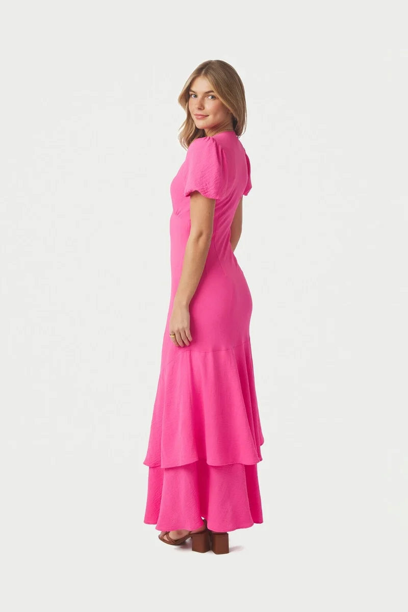 Neo Noir - Dariah Structure Solid Dress 168970 - 170 - Pink