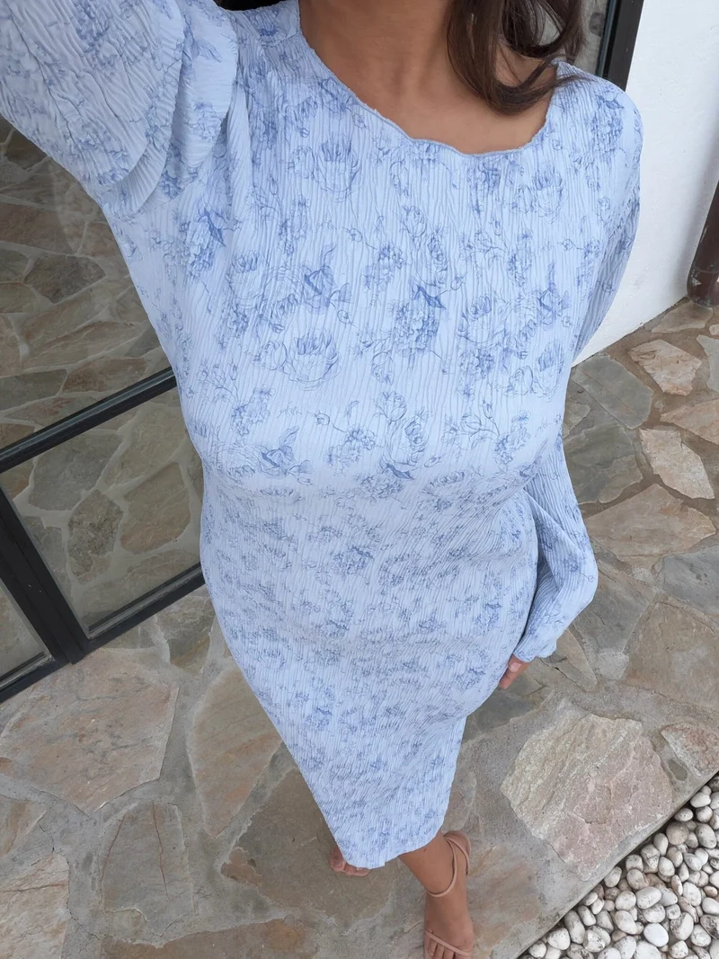 BYIC - Odaic Dress A1015 - Soft Blue Blossom